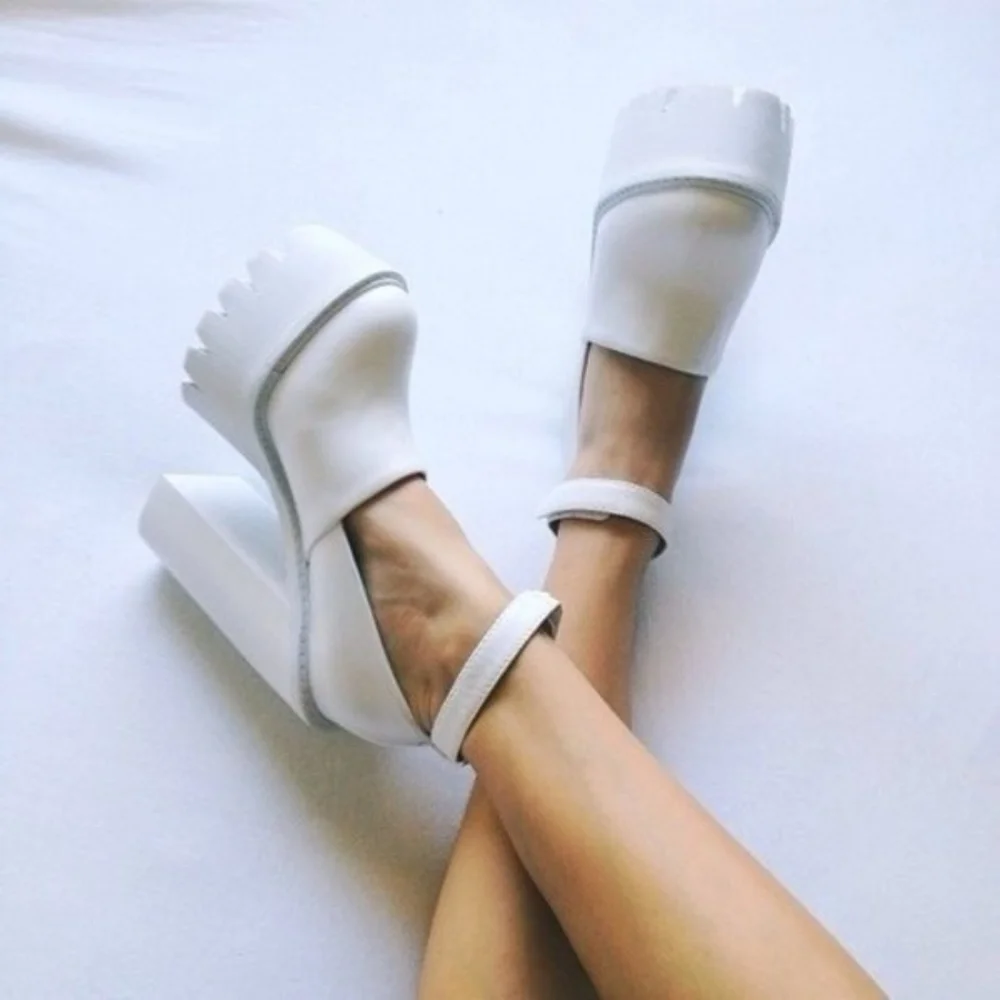 Jeffrey Campbell White Platform Shoes